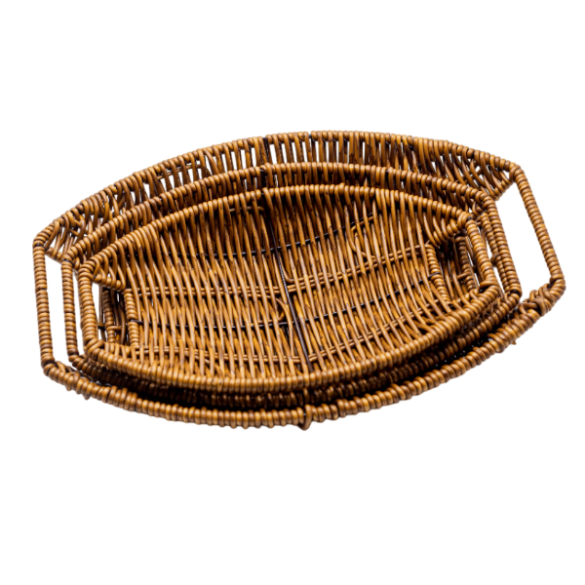 African Bamboo Baskets (3 Sets) - URBAN AFRIQUE