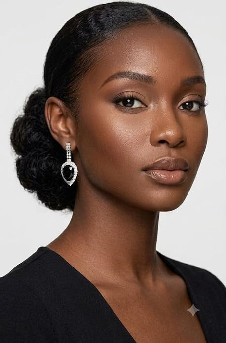Pear-Cut Halo Drop Earrings Suite