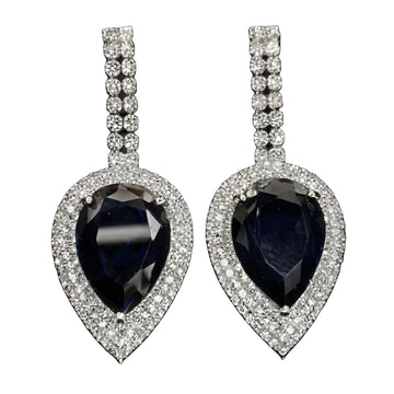 Pear-Cut Halo Drop Earrings Suite