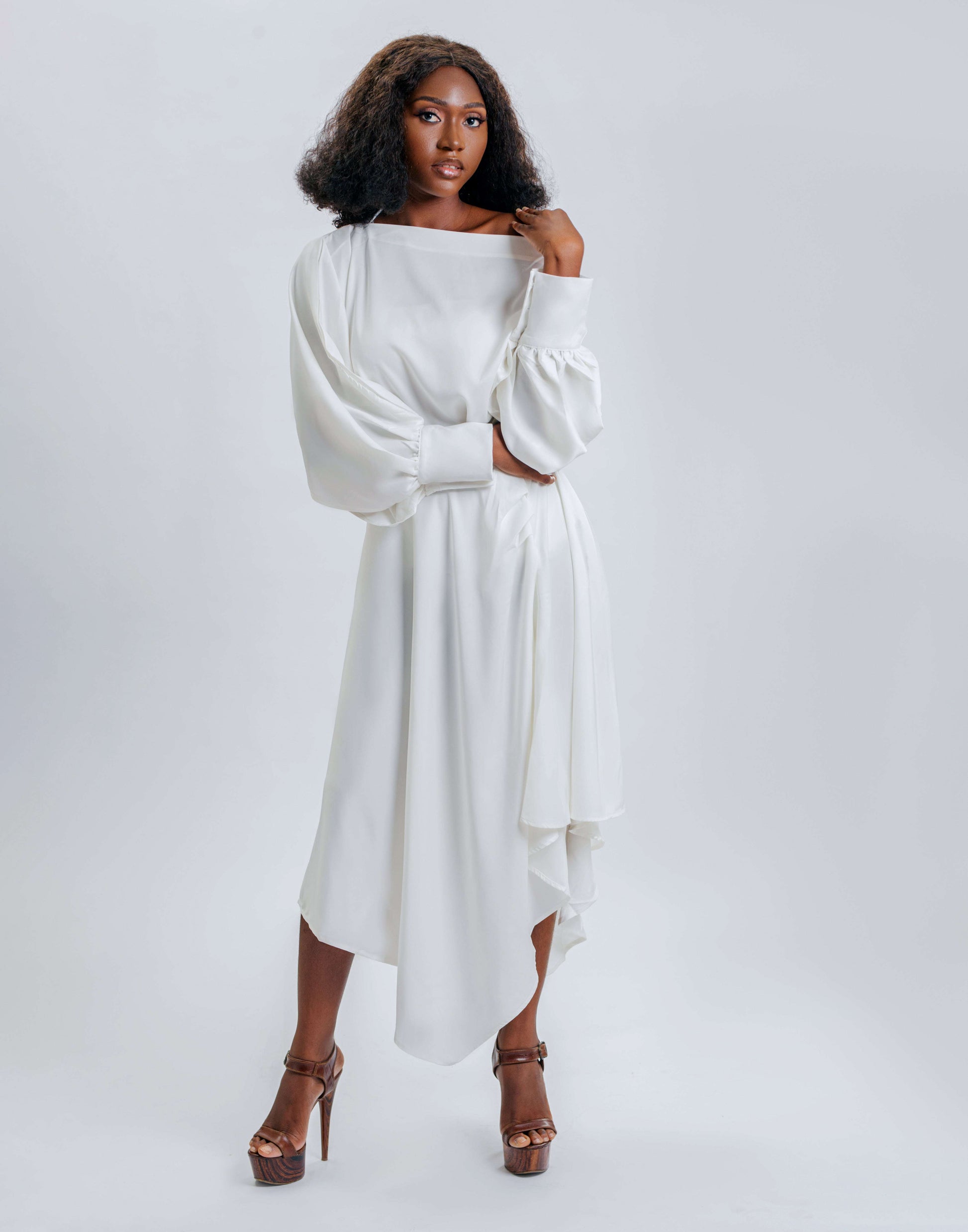 Urban Afrique Women Elegant Plain 2 Piece Dress Urban Afrique Women Elegant Plain 2 Piece Dress