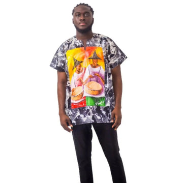 Urban afrique Walking Gallery Kaftan Top, African Shirts for Men