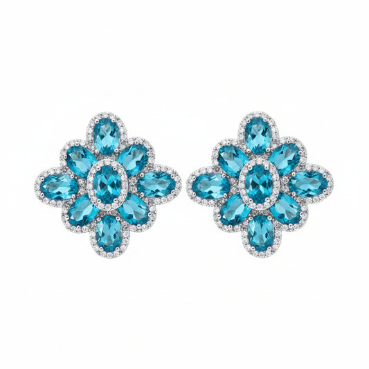Sparklez Multi-Color Primary Cluster earrings