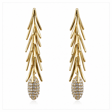 Botanical Spine Cascade Earring Collection