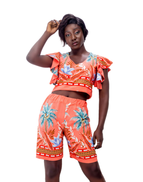 Floral Short And Blouse | URBAN AFRIQUE