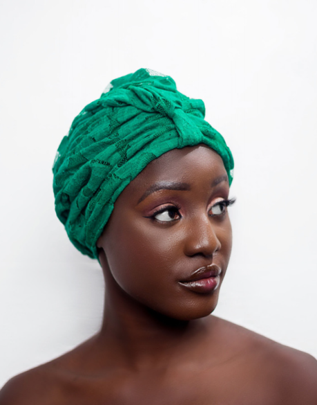 Green Lace Headgear | UrbanAfriqueClothes | URBAN AFRIQUE