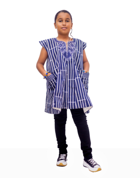 Blue Smock Top For Kids | UrbanAfriqueClothes | URBAN AFRIQUE