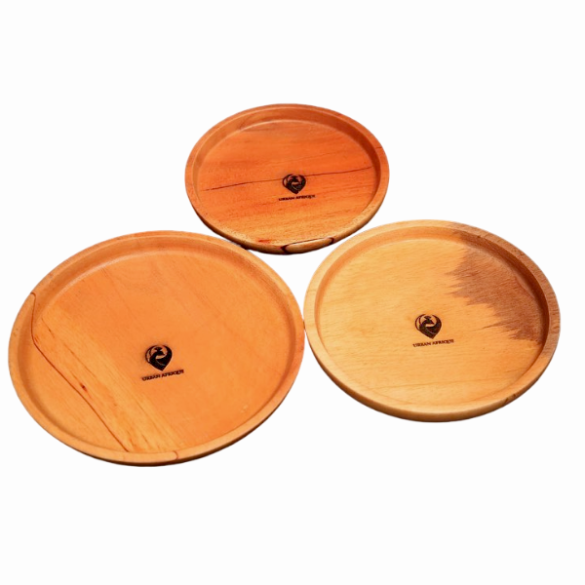 Round Wooden Plates | TDeco | URBAN AFRIQUE