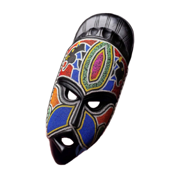 Ashanti Mask Wooden Sculpture - URBAN AFRIQUE